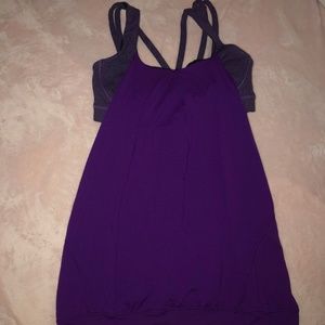 Lululemon Purple Tank Top with Bra